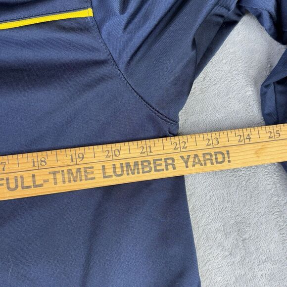 Vintage Nike Jacket Mens Large Blue Full Zip Spell Out Y2K‎ Track Yellow Trim - Picture 11 of 14